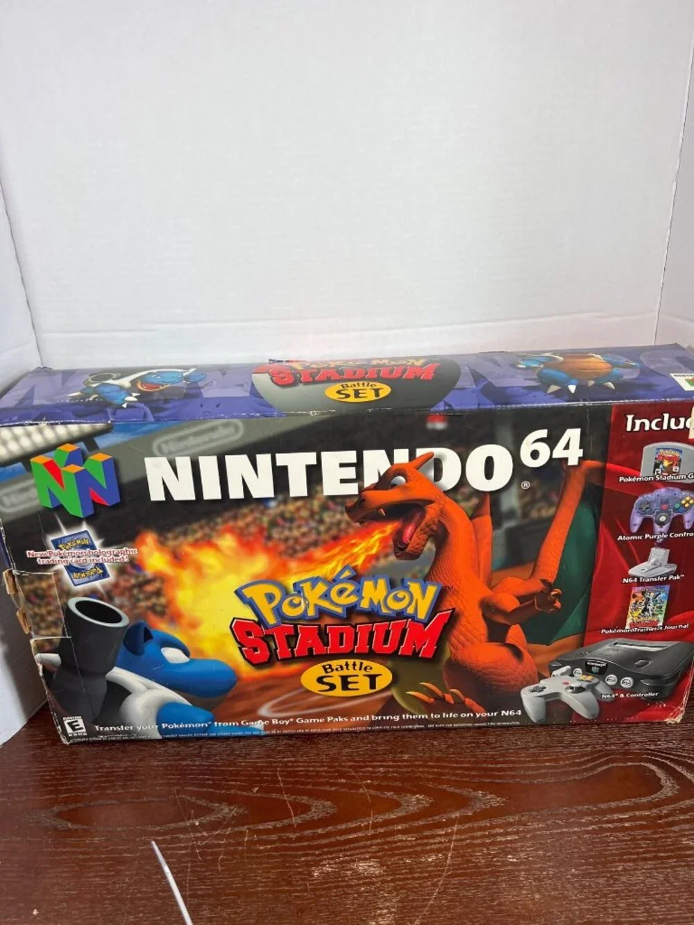 Nintendo 64 Pokemon Stadium Battle Set With Atomic Purple Controller & Transfer